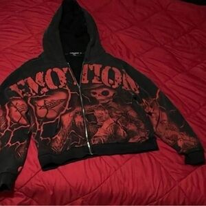 Black and Red mixed Emotion jacket